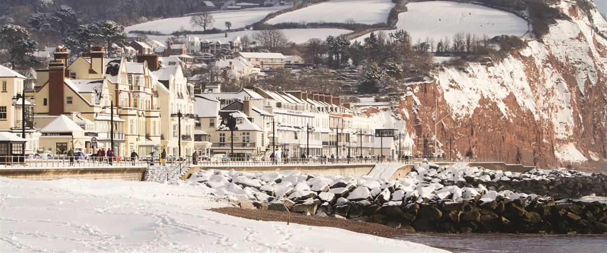 Sidmouth Sea Front in the Snow